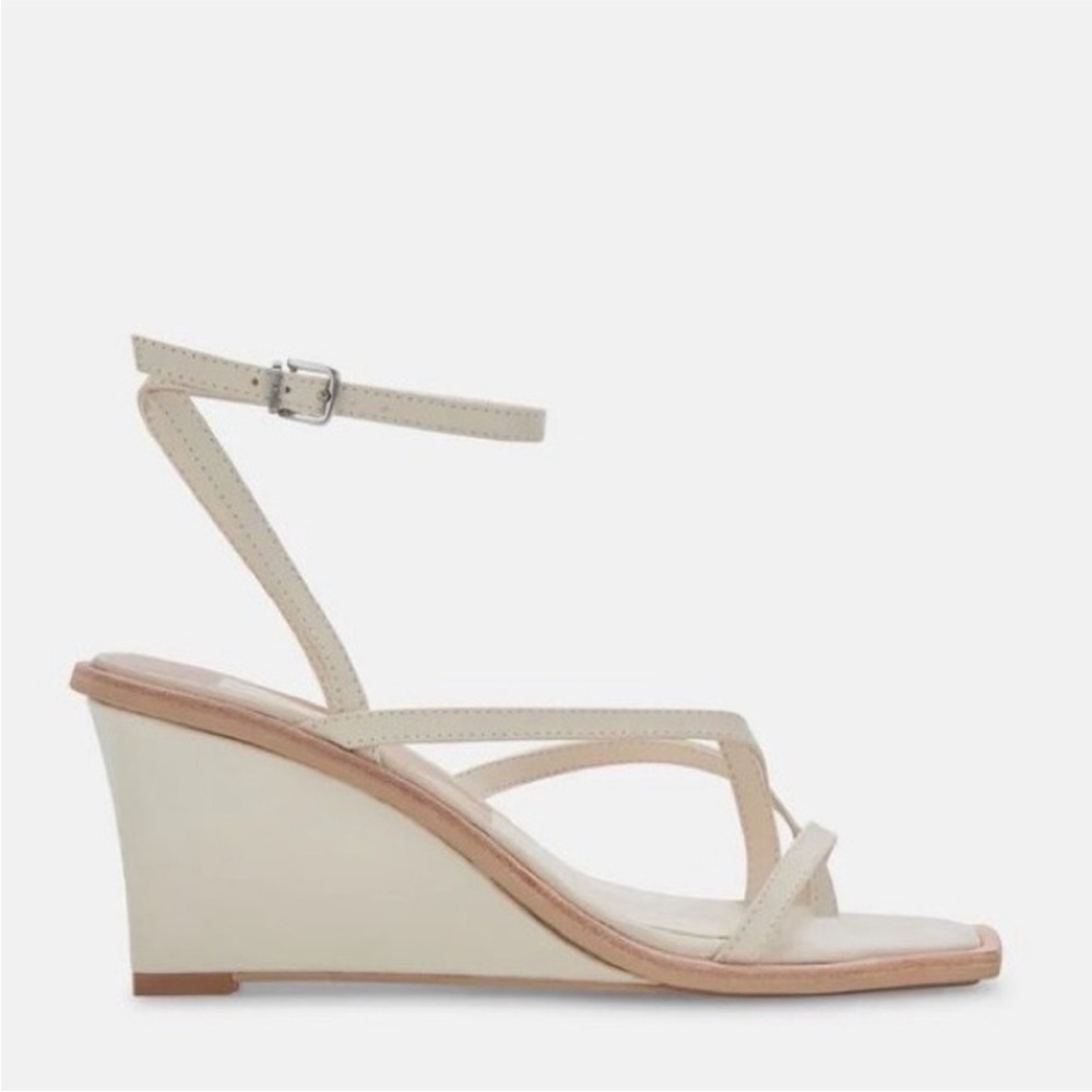 NEW! Dolce Vita Gemini Ankle Strap Wedge Sandal in Ivory - Size 10 🚙